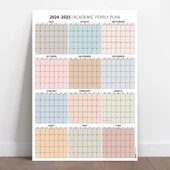 Amerikan Standardı 2025 -2026 Akademik Duvar Takvimi, TEMMUZ Başlangıçlı, PAZAR Günü Başlangıçlı thumbnail 2