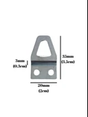 Tablo ve Çerçeve Askı Demiri L Askı Aparatı(METAL)(BOY:35MM EN:20MM) Krom KROM - 8 ADET - 4