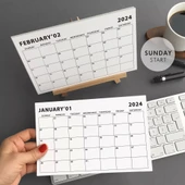 Amerikan Standardı 2026 Masa Takvimi(Pazar Günü Başlangıç),Ahşap Şövale Takvim, Aylık Planlamalı Takvim, Yapılacaklar Li thumbnail 1