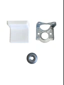 Dolap Askı Elemanı Mobilya Duvar Askı Aparatı(BEYAZ) Beyaz BEYAZ - 2 ADET thumbnail 2