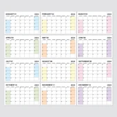 Amerikan Standardı 2026 Masa Takvimi(Pazar Günü Başlangıç),Ahşap Şövale Takvim, Aylık Planlamalı Takvim, Pastel Renkler, thumbnail 3