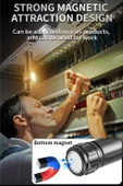 Ultra Yüksek Güçlü Powerbank 3km Menzilli Şarjlı Metal El Feneri 8 Fonksiyon Işıldak Zoomlu SOS Aydınlatıcı - 6