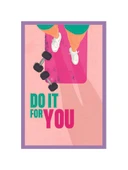 Do It For You  Kendin İçin Yap Temalı Motive Spor Konseptli Dekoratif Tasarım Kartlar  10x15 cm - 1