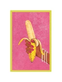 Hand Holding Peeled Banana  Andy Warhol Stili Pop Art Kart ve Dekoratif Hediye Not Kartı  10x15 cm thumbnail 1