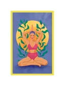 Hareket ve Denge Yoga & Spor Konseptli Dekoratif Tasarım Hediye Not Kartlar 10x15 cm - 1