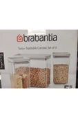 Brabantia Lıght Grey 3LÜ Plastik Kavanoz Seti 2X1,6L 1X3,5L (Elvin Home Concept thumbnail 3