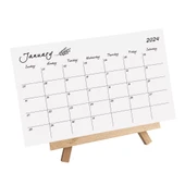 Amerikan Standardı Çiçekli 2026 Masa Takvimi (Pazar Günü Başlangıç),Ahşap Şövale Takvim, Aylık Planlamalı Takvim, Yapıla - 5