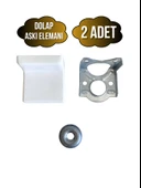 Dolap Askı Elemanı Mobilya Duvar Askı Aparatı(BEYAZ) Beyaz BEYAZ - 2 ADET thumbnail 1