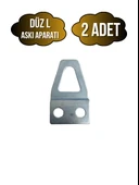 Tablo ve Çerçeve Askı Demiri L Askı Aparatı(METAL)(BOY:35MM EN:20MM) Krom KROM - 2 ADET thumbnail 1