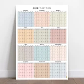 Amerikan Standardı 2026 Yıllık Planlayıcı Duvar Takvimi, Boho Renkler thumbnail 2