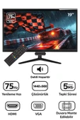 SNRELK  19" SESLİ DAHİLİ HOPARLÖR 12V  (KUMANDALI)  Geniş Ekran 75 Hz 5ms (VGA,HDMI) Led Monitör thumbnail 2