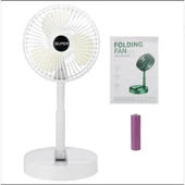 Katlanır Teleskopik Zemin Fanı Yaz Sessiz Öğrenci Masaüstü Fan USB Şarj Edilebilir Taşınabilir Ev Mini Hava Soğutucu - 3