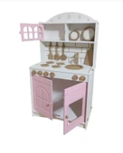 İki Kapaklı Boyalı Oyuncak Ahşap Mutfak - 6