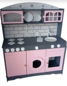 3 Kapaklı Boyalı Oyuncak Mutfak - 2