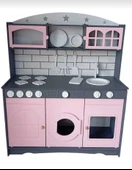 3 Kapaklı Boyalı Oyuncak Mutfak - 1