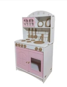 İki Kapaklı Boyalı Oyuncak Ahşap Mutfak - 2