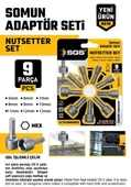 SGS PROFESYONEL SOMUN ADAPTÖRÜ SETİ 9 PARÇA thumbnail 3