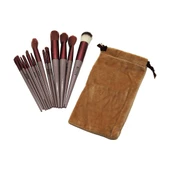 13PCS EFLATUN KADİFE TORBALI MAKYAJ FIRÇA SET (5047) - 1