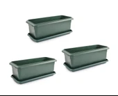 Omnipazar SO-V692 Tabaklı Villa Bahçe Saksı Takımı 62 Lt Yeşil 3 Adet thumbnail 1