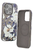 Onegif iPhone 16 Pro Flower Series Magsafe Kapak - Gri thumbnail 2