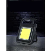 Mini 30 Ledli  Mıknatıslı Anahtarlık Flash Kamp Lambası Askılı Kapak Açacaklı Şarjlı Fener thumbnail 3