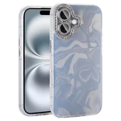 Apple iPhone 16 Plus Kılıf Airbagli Parlak Taş Detay Tasarımlı Zore Esila Kapak - 1