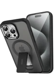 iPhone 15 Pro Tork Magsafe Standlı Kapak - Siyah thumbnail 2