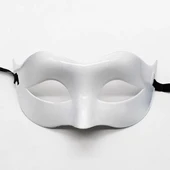 Beyaz Renk Masquerade Kostüm Partisi Venedik Balo Maskesi - 1