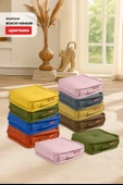 XPERMATE Bisküvi Minder Petek Önü Palet Üstü Minderi Fransız Minder Bank ve Bahçe Minderi 45x45x14 cm Kremit - 4