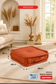 XPERMATE Bisküvi Minder Petek Önü Palet Üstü Minderi Fransız Minder Bank ve Bahçe Minderi 45x45x14 cm Kremit - 2