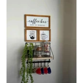 Metal Askılıklı Kahve Köşesi Rafı - 2