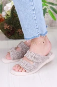 Fort 5053 Soft Rahat Örgülü İki Tokalı Kadın Terlik thumbnail 8