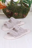 Fort 5053 Soft Rahat Örgülü İki Tokalı Kadın Terlik thumbnail 11