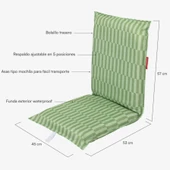 BLAKE-SORBETTO YESIL KATLANIR PLAJ KOLTUGU 6 POZISYONLU - 2