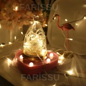 Fişli Peri LED Işık | Gün Işığı Renk | 10 Metre 100 LED Şeffaf Kablo | 8 Modlu Dış Mekan Dekoratif Aydınlatma - 5