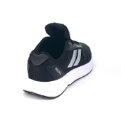 Erkek Siyah Beyaz Bağcıklı Nefes Alan Esnek Hafif Günlük Sneaker Spor Ayakkabı - 5