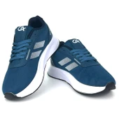 Erkek İndigo Bağcıklı Nefes Alan Esnek Hafif Günlük Sneaker Spor Ayakkabı - 4