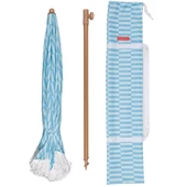 CARAMEL-CIZGILI MAVI SEMSIYE PUSKULLU - 3