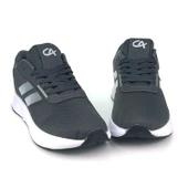 Erkek Füme Beyaz Bağcıklı Nefes Alan Esnek Hafif Günlük Sneaker Spor Ayakkabı thumbnail 3