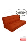 XPERMATE Bisküvi Minder Petek Önü Palet Üstü Minderi Fransız Minder Bank ve Bahçe Minderi 60X120x14 cm Kiremit - 1