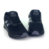 Erkek Siyah Füme Bağcıklı Nefes Alan Esnek Hafif Günlük Sneaker Spor Ayakkabı - 6