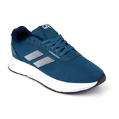 Erkek İndigo Bağcıklı Nefes Alan Esnek Hafif Günlük Sneaker Spor Ayakkabı - 2