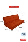 XPERMATE Bisküvi Minder Petek Önü Palet Üstü Minderi Fransız Minder Bank ve Bahçe Minderi 60X120x14 cm Kiremit - 2
