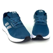 Erkek İndigo Bağcıklı Nefes Alan Esnek Hafif Günlük Sneaker Spor Ayakkabı - 3