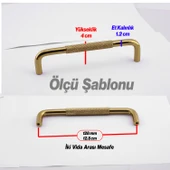 Tırtıklı Altın Gold Metal Kulp 128 mm 12.8 cm Mobilya Çekmece Dolap Dolabı Modern Kapak Kulpları thumbnail 2