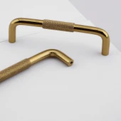 Tırtıklı Altın Gold Metal Kulp 128 mm 12.8 cm Mobilya Çekmece Dolap Dolabı Modern Kapak Kulpları thumbnail 6