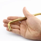 Tırtıklı Altın Gold Metal Kulp 128 mm 12.8 cm Mobilya Çekmece Dolap Dolabı Modern Kapak Kulpları thumbnail 3