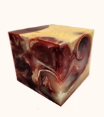 Kahve Beyaz Hareli Katalin Tesbih Hammaddesi - 2