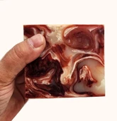 Kahve Beyaz Hareli Katalin Tesbih Hammaddesi - 4