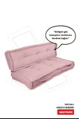 XPERMATE Bisküvi Minder Petek Önü Palet Üstü Minderi Fransız Minder Bank ve Bahçe Minderi 60X120x14 cm Pembe thumbnail 1